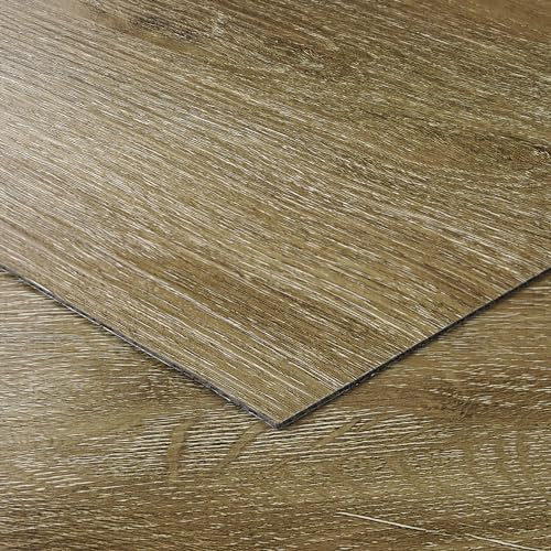 Livelynine Natural Oak Peel and Stick Floor Tile Waterproof 12x12 4-Tiles Light Brown Wood Vinyl Flooring Planks Bathroom Floor Tiles Self Adhesive Laminate Flooring Sheet Stick on Linoleum Squares