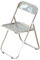 Klarer Acryl-Esszimmerstuhl, stapelbarer zeitgenössischer Acryl-Esszimmerstuhl, faltbarer Acrylstuhl mit ergonomischem Design, moderne Klappstühle für den Innenbereich für Partybedarf, Essen im Innen-