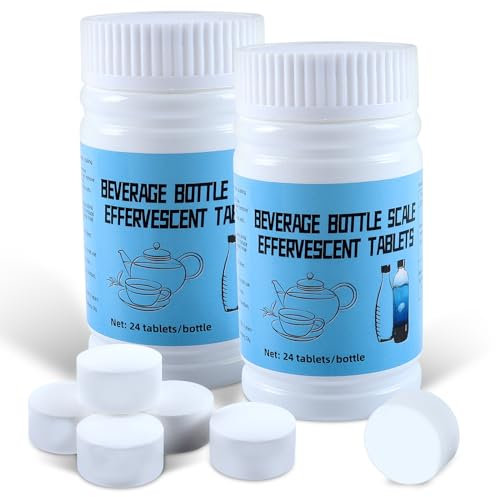 48 Stück Reinigungstabletten für Flaschen,Tabletten zur Kaffeevollautomaten,Flaschenreinigung,Reinigungstabs für Kaffeetasse y Thermoskannen(48x4g)