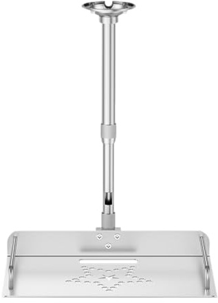 Ronyme Soporte de techo para proyector con bandeja, montaje en pared/techo, altura ajustable de 7,8-15,8 pulgadas, Universal para oficina, casa,