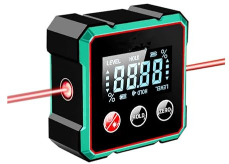 Cercatore angolare digitale magnetico,Cercatore angolare digitale con laser elettronico,Angolo Meter Tabella sega inclinometro goniometro,Scatola di livello magnetico,Strumento di misurazione della