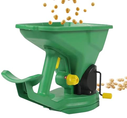 lyanny Esparcidor de Césped, Manual para Jardines y Céspedes, Equipo Ergonómico Ajustable para Control de Esparcimiento de Abono, para Patios, Viveros, Invernaderos y Prados