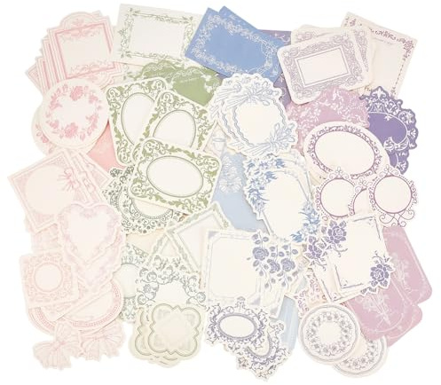 SOFPLATE 120 pz 4 stili Carta Da Lettere Vintage Fogli di Carta per Album di Ritagli Estetica Fiore Pizzo Bordo Decorativo Cancelleria Lettere Abbellimenti Kit per Proiettili Journaling Planner Scrapb
