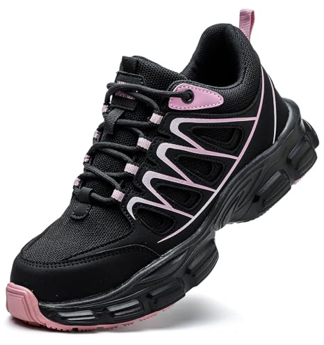 ZSDZSZ Chaussures de Sécurité Femme Légère Chaussures de Travail, Noir, 40