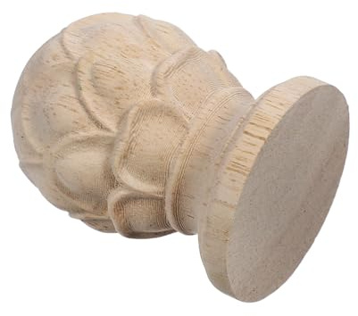 Gadpiparty Remate de Madera Tallada Estilo Europeo 4x6 Cm Cabeza de Piña Remate para Barra de Cortina y Muebles Adorno para Interiores Accesorio para Bricolaje en Hogar
