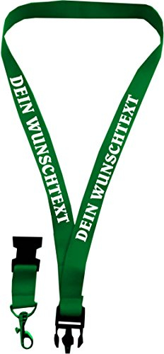 Geschenkartikel Schlüsselband 20 mm bedruckt mit Ihrem eigenen Schriftzug (weiss)