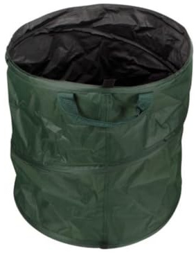 Perel Gartensack, faltbar, 85 l, Griffe, dunkelgrün/schwarz, wasserabweisend