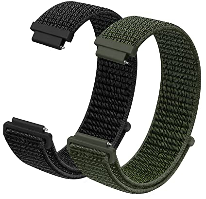 Vicloon Fabric Nylon Uhrenarmband, 16mm/18mm/20mm mit Smartwatch Armband Schnellverschluss,Ersatz Klettarmband, Watch Straps für Herren Damen