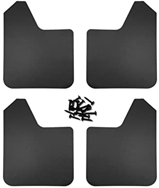 Moioee 4PCS Universal Car Mud Flaps, Vehicles Mudguard Splash Guards Front and Rear Set, Flexible and Bendable Mudflaps Dirty Fenders, Auto Accessories Compatibility with Pickup SUV Van (Black)