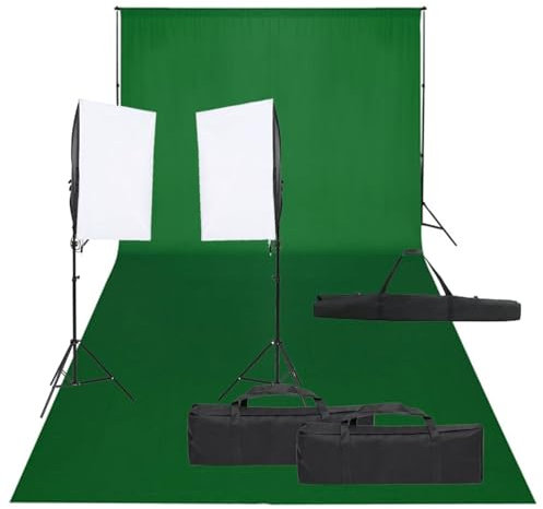 CIADAZ Fotostudio-Set mit Beleuchtung und Hintergrund, Fotostudio Set, Fotohintergrund, Hintergrund Fotostudio, Hintergrundsystem, Photo Studio Set, Fotohintergrund Set,