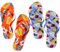 NARAMAKI® Chanclas de mujer 2 pares con tema de fruta y verano - Chanclas de playa y piscina adultos - Chanclas de verano, naranja., 38 EU