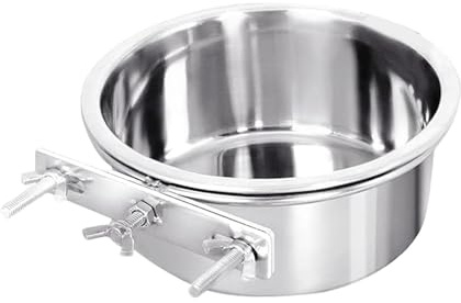 Ciotola di cibo per canile – Ciotola di acqua per animali domestici, ciotola a bloccaggio rapido | Gabbia Coop Hook Cup ciotole di alimentazione da parete comode per animali domestici, ciotola da bere