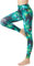 FLYILY Damen Yoga Leggins Frauen High Waist Prägedruck Slim Fit Fitnesshose für Gymnastik Lange Sportleggins Stretchhose(8-Greenleaf,L)