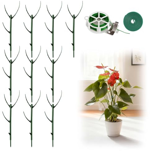 10 Pack Stackable Monstera Plant Support Stakes, Durable Climbing Plant Support Structures for Indoor Outdoor Potted Plants, Garden Stakes for Pothos, Philodendron & Vine Plants