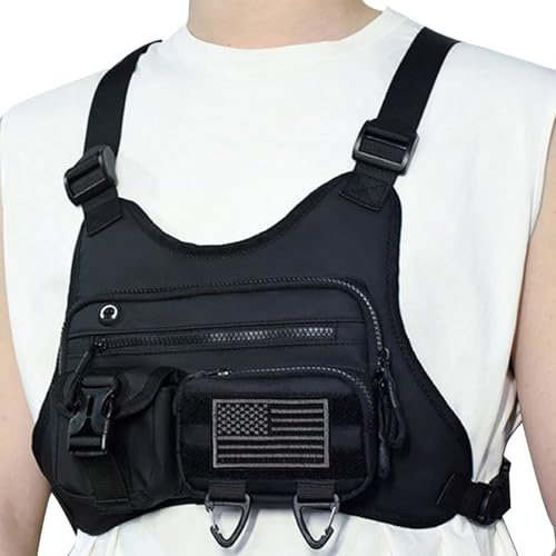 Yhsioaklo sportivo – Gilet da corsa | Zaino da trekking e ciclismo con supporto per telefono | Zaino per attività all'aperto per caccia, jogging, viaggi, palestra, allenamento | Uomini e