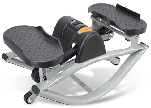 Rock Stepper, Stepper a dondolo da lato a lato for esercizi a casa, for unisex, stepper da lato a lato compatti portatili, traccia del tempo, ripetizioni, calorie con display digitale(Nero)
