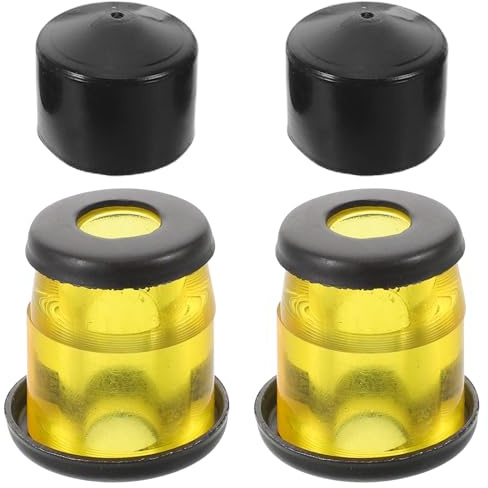 GANAZONO Jeu de Bushings Durs de Skateboard Transparents Jaunes Amortisseurs et Coupelles de Pivot pour Trucks de Skateboard et Longboard Kit de Rondelles pour Absorption des Chocs