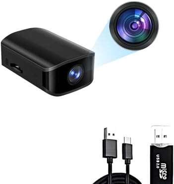 Cámara mini espía 1080P con detección de movimiento y grabación en bucle