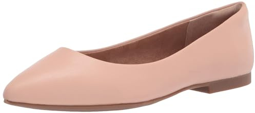 Amazon Essentials Women's Pointed-Toe Ballet Flat, Blush, 10.5 UK Wide