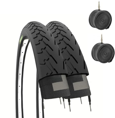 ECOVELO 2 COPERTONI Neri 700x35C (37-622) +CAMERE d'Aria City Bike Bici Trekking 700 X 35 28 1 5/8 3/8