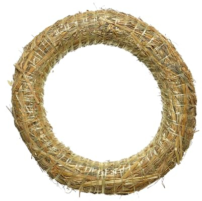 Decoris, Corona di paglia, cannuccia, ghirlanda decorativa, ghirlanda, ghirlanda, tubo - diversi diametri a scelta - 25 cm