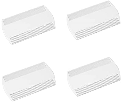 Läusekämme, 4 Stück Langlebige doppelseitige Nissenkämme für Kopfläuse, Langlebige doppelseitige Nissenkämme Läuse Feinzahniger Kopflauskamm für Kinder Erwachsene Haustiere