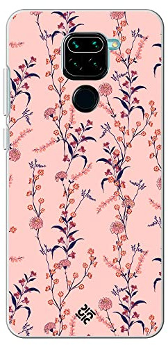 Movilshop Funda para [ Xiaomi Redmi Note 9 ] Dibujo Botánico [ Motivos botánico de Varios Tipos de Flores ] de Silicona Flexible Transparente Carcasa Case Cover Gel para Smartphone.