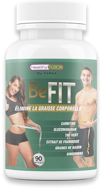 Healthy Fusion Formule amincissante et brûle-graisse puissante avec L-Carnitine | Thé Vert | Réducteur d'appétit | Formule de perte de poids | 90 Capsules