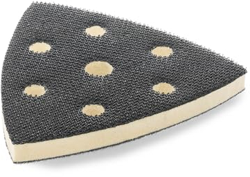 DFS Schleifplatte für Deltaschleifer extra hart 93x93x93 mm 6-Loch, für Schleifpapier Dreieckschleifer, Multitool