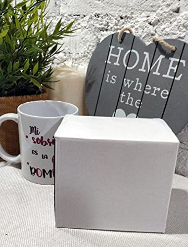 Taza de cerámica Mañana será másBonito. Original. Diseños propios. Personalizados.