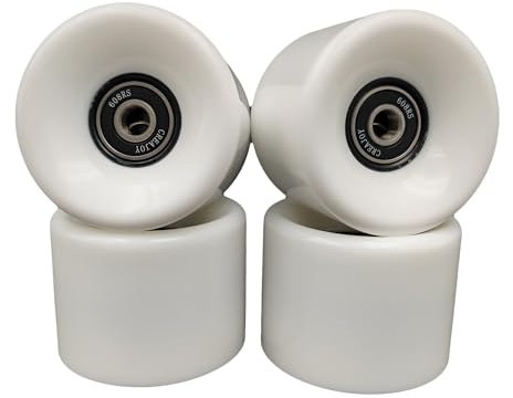 CREAJOY Skateboard Wheels 60mm 92A 4 Pack, White