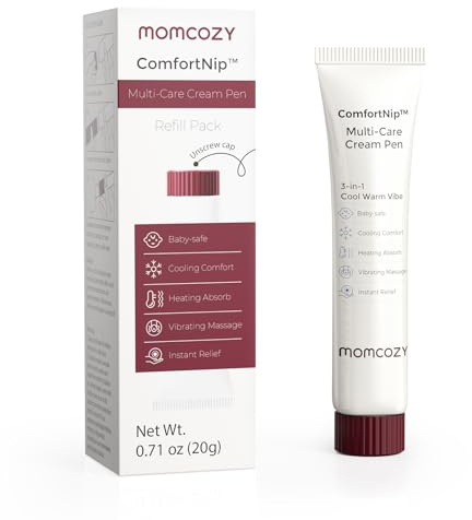 Momcozy ComfortNip Crema Capezzoli Allattamento – Ricarica da 20 g, con Estratti Botanici, Compatibile con Penna 3-in-1