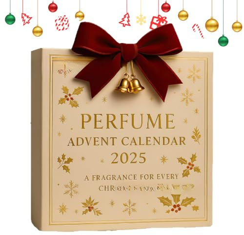 Perfume Advent Calendar 2025, 24 Days of Real Perfume Christmas Countdown Calendar, Fragrance Advent Calendar For Women, Holiday Surprise Gifts for Men, Women, Perfume Enthusiast (1pcs)