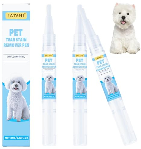 IATAHI Genérico Limpiador de Manchas de Lágrimas para Perros de Claro,3pcs Limpiador de Manchas de Lágrimas para Perros de Claro,Bolígrafo Removedor de Manchas de Lágrimas para Mascotas