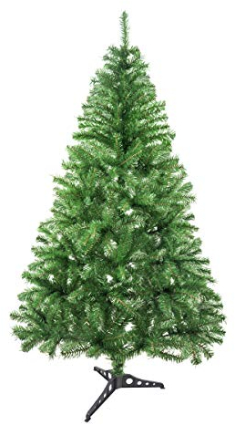 SOLAGUA Árbol de Navidad Artificial C/Efecto Brillo, Arboles con Hojas de Espumillón 120cm a 210cm de Primera Calidad, Súper Natural con el Soporte Incluído.(Verde Brillo, 120cm 184Tips)