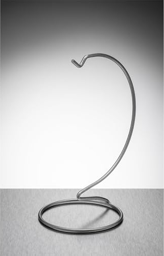 Sienna Glass Silver Metal Ornament Stand – Medium – 25cm Elegant Display Holder for 8cm & 10cm Hanging Glass Balls and Hearts – Ideal for Home Décor and Gifting