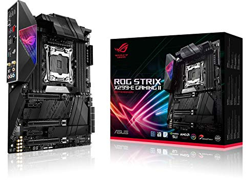 ASUS ROG Strix X299-E Gaming II ATX Gaming Motherboard (Intel X299) LGA 2066, Wi-Fi 6 (802.11ax), 2.5 GBS LAN, 8X DIMM Max. 256GB, USB 3.2 Gen 2, 8X SATA, 3X M.2, OLED and Aura Sync RGB