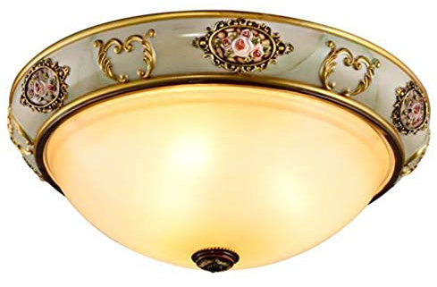 Lampada Da Soffitto A Soffitto in Stile Europeo Resina La Paralume Di Vetro Del Bordo, Può Essere Utilizzato Per Soggiorno Cucina Ristorante Corridoio Balcone Illuminazione,30cm
