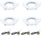 VIKSAUN 4 Pack Round Recessed Spotlights Trim Ring Fitting White Recessed Lighting With GU10 Light Mounting Frame for Halogen bulb,50mm Bulb, Ceiling Spotlight MR16 (4 pcs)
