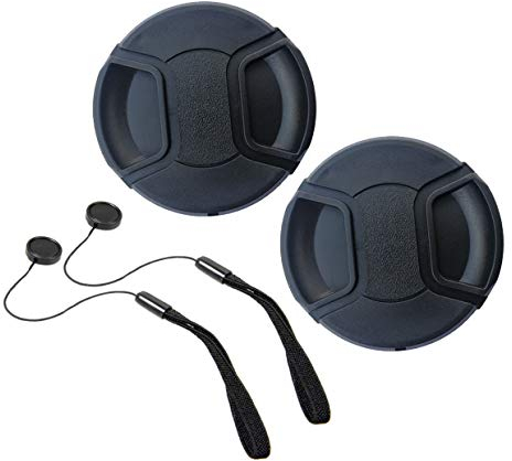 67mm Bouchons D'objectif Capuchon Cache Objectif pour Nikon 18-140 mm f/3.5-5.6G Ed VR,AF-S DX Nikkor 18-105 mm f/3.5-5.6G Ed VR,AF-S DX Nikkor 16-85 mm f/3.5-5.6G Ed VR,[Lot de 2] HUIPUXIANG