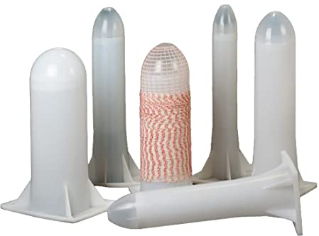 MAQA 1 pz Tubo per arrosti e salumi in plastica da 86 a 160 mm, imbuto con ogiva per applicazione rete sugli insaccati 125 mm