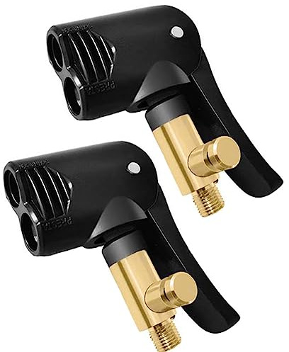 Universale Connettore Valvola Pneumatica, Ugello Gonfiabile Connettore Valvola Gonfiaggio Pneumatici, 2 in 1 per Gonfiatori Pompa d'Aria Compressore (2 PCS, Deflatable)
