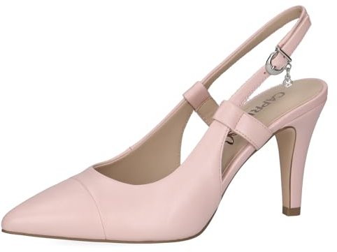 CAPRICE Damen Slingpumps aus Leder Spitz, Rosa (Rose Perlato), 36 EU