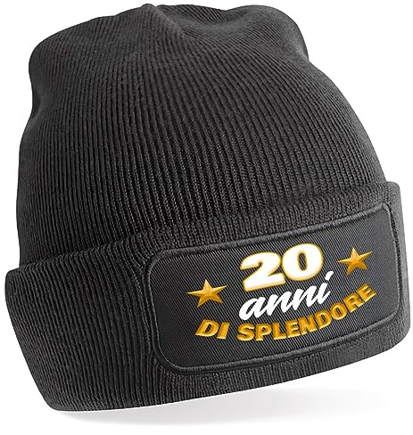 TeeDesign Berretto 20 Anni per Ragazzo Ragazza Compleanno Gadget Regalo - splendore 20 Anni