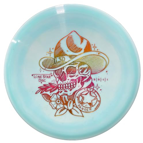 Lone Star Disc Bravo Texas Ranger, Golf-Mitteltöner mit gerader Scheibe, Künstler-Stempel, 170 g, langlebiger und glatter Premium-Kunststoff, vielseitiger, gerader Mitteltöner für alle