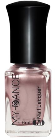 Metallischer Nagellack - 6ML Spiegelnagellack Effekt - Metal Chrome Nagellack, Quick Dry High Gloss Nail Polish - Kein UV Nötig (014 Champagne Rosa)