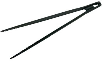 Fackelmann Pinza multiuso in Nylon alto spessore, resistente al calore fino a 200°C, lavabile in lavastoviglie, dimensioni 31 x 10 x 1,9 cm, Linea Nero