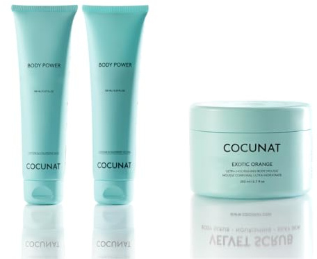 COCUNAT - Body Power + Exotic Orange - Anticelulítico Reductor Potente - Mousse Corporal Reafirmante - Combate Celulitis - Rápida Absorción