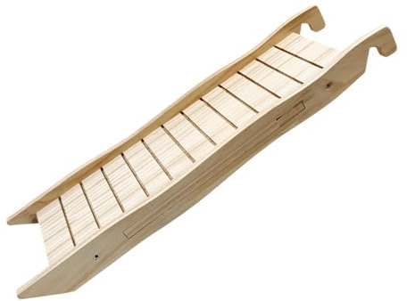 F Fityle Rampe pour clapier à Lapin, échelle Suspendue pour Cage en Bois, Jouet d'escalade pour Hamster, Pont en Bois pour Souris, Petits Animaux, Chinchilla, A