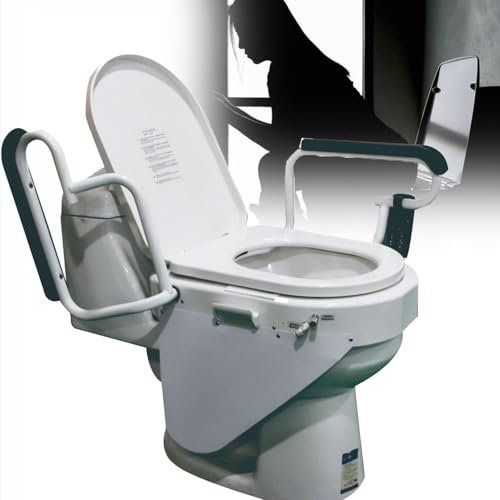 YANGYMM Elevador de Asiento de Inodoro EléCtrico, Elevador de Asiento de Inodoro Inclinable con Asa, FuncióN de Secado y Capacidad de Peso 330 LB, áNgulo de ElevacióN de 0~45 °, Seguro y Confiable